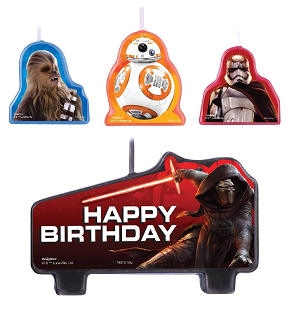 7 bougies anniversaire starwars