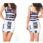 Robe imprimée R2D2 sexy geek