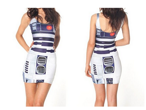 robe imprimee r2d2 sexy geek