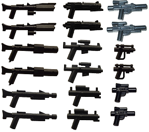 Ensemble armes blaster en lego