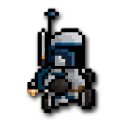 Autocollant 8bits Jango Fett