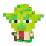 Autocollant 3D pixel Yoda