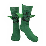 Chaussettes vertes Yoda avec ses oreilles