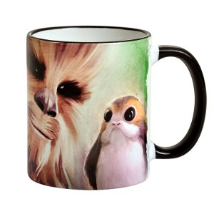 Mug céramique Chewbacca et oiseau Porg