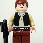 Mini figurine légo Han Solo avec Blaster