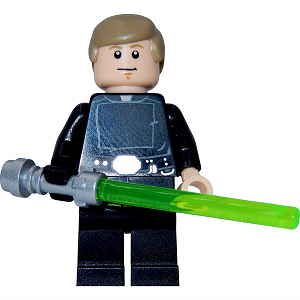 Mini figurine Légo Luke Skywalker avec son sabre laser