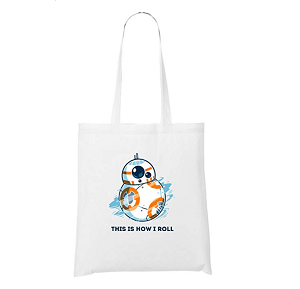 Sac en coton blanc droid BB8