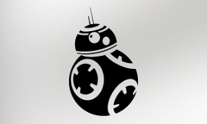 Autocollant vynile BB8 noir